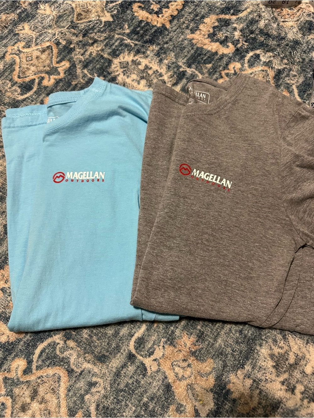 Magellan Outdoors Light Blue & Gray Short Sleeve Tees - Kids